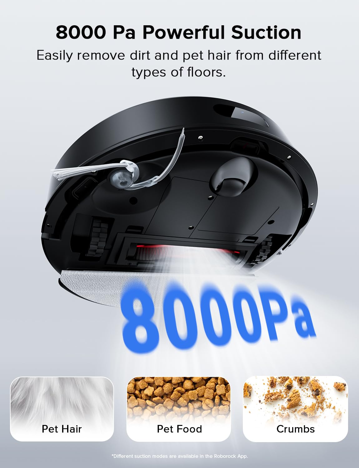roborock Q7 L5 Robot Vacuum and Mop Combo, 8,000Pa Suction, Upgraded from Q5 Pro, Dual Anti-Tangle System, LiDAR Navigation, Multi-Level Mapping, Self-Charging Robotic Vacuum Cleaner, Black detail image 3