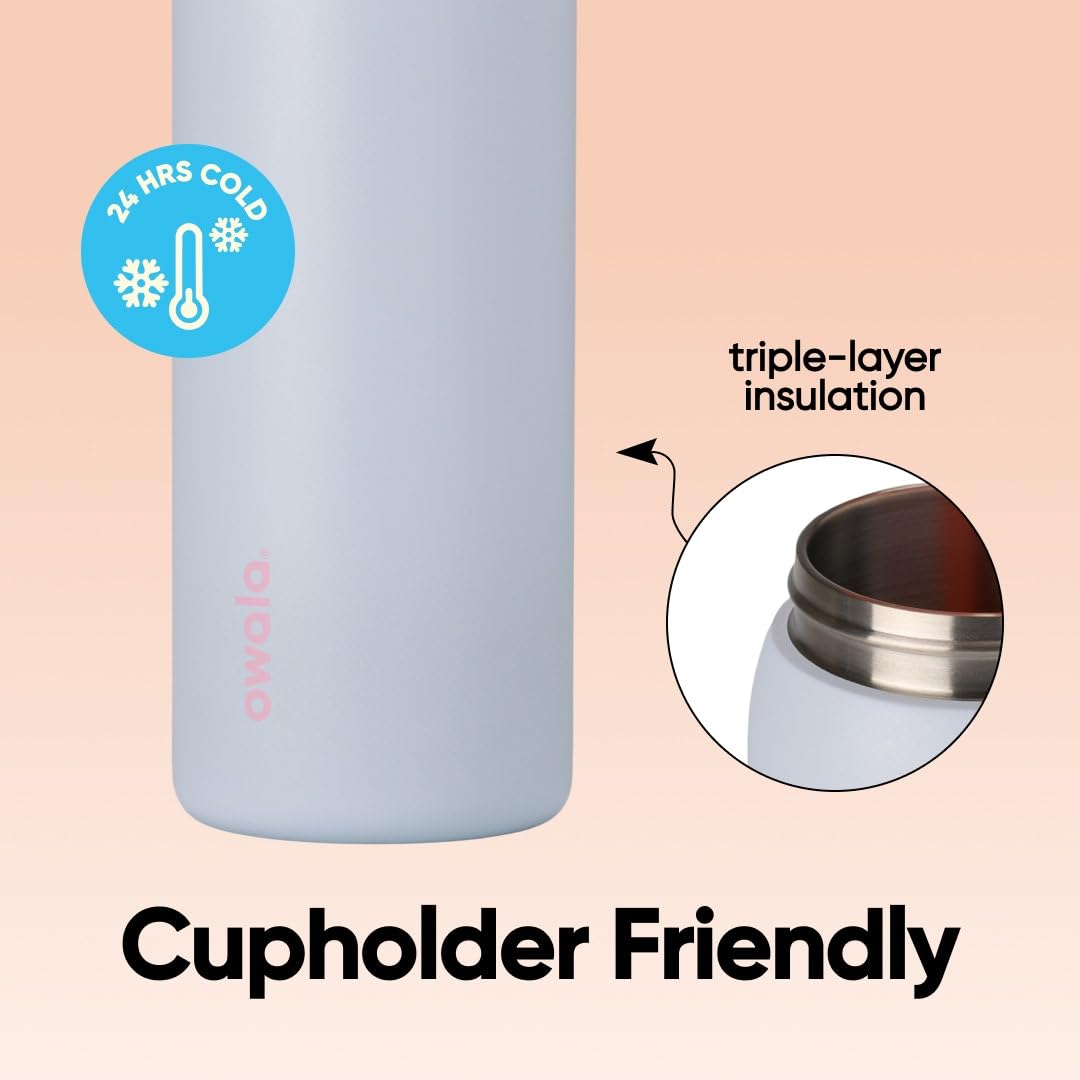 Owala FreeSip Insulated Stainless Steel Water Bottle with Straw for Sports, Travel, and School BPA-Free Sports Water Bottle, 24 oz, Beach House detail image 4
