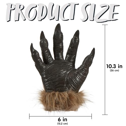 Spooktacular Creations Adult Werewolf Gloves Halloween Costume Prop (Articulated Claws) detail image 8