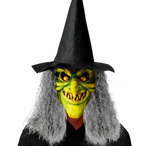 Spooktacular Creations Halloween Witch Latex Mask (Adult) detail image 9