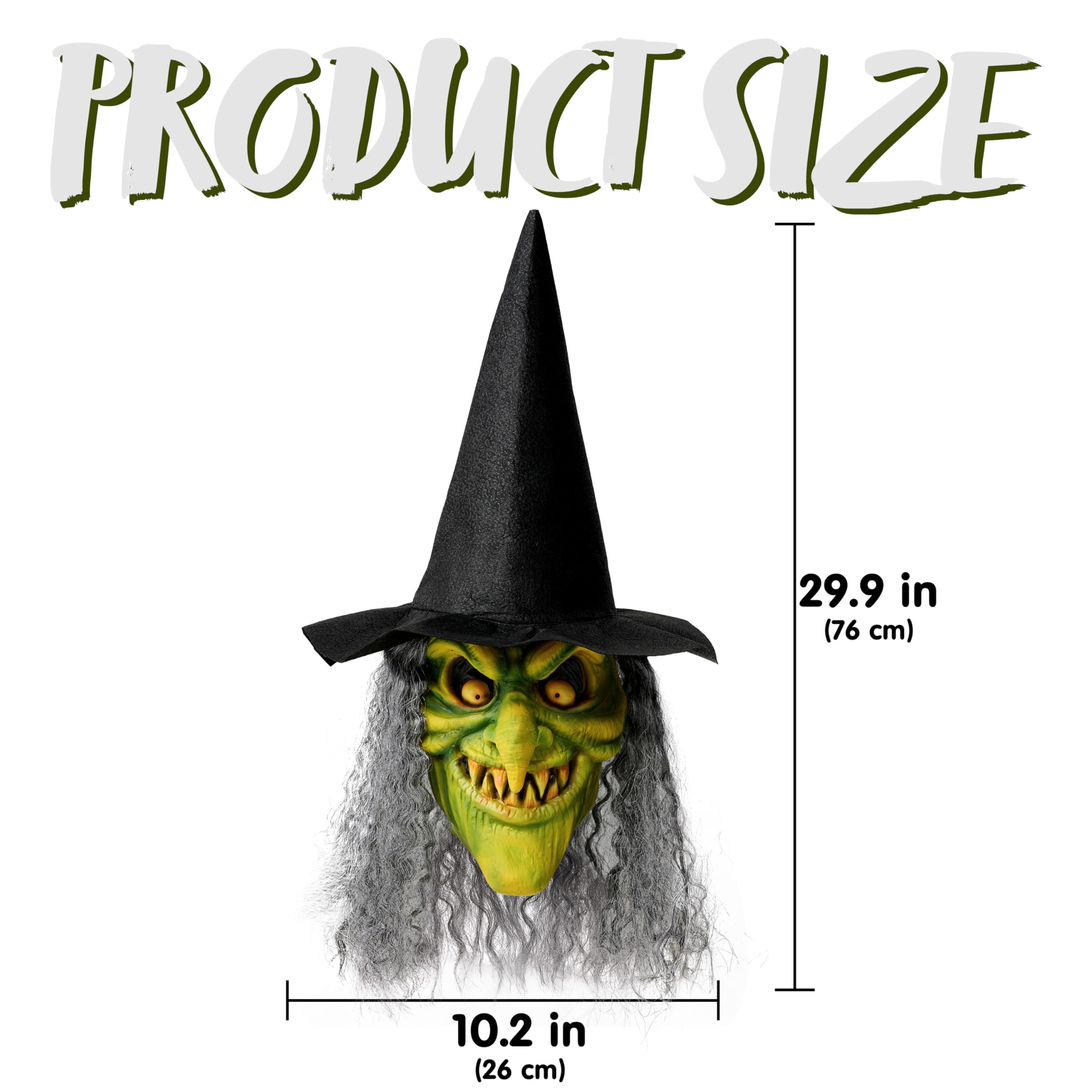 Spooktacular Creations Halloween Witch Latex Mask (Adult) detail image 6