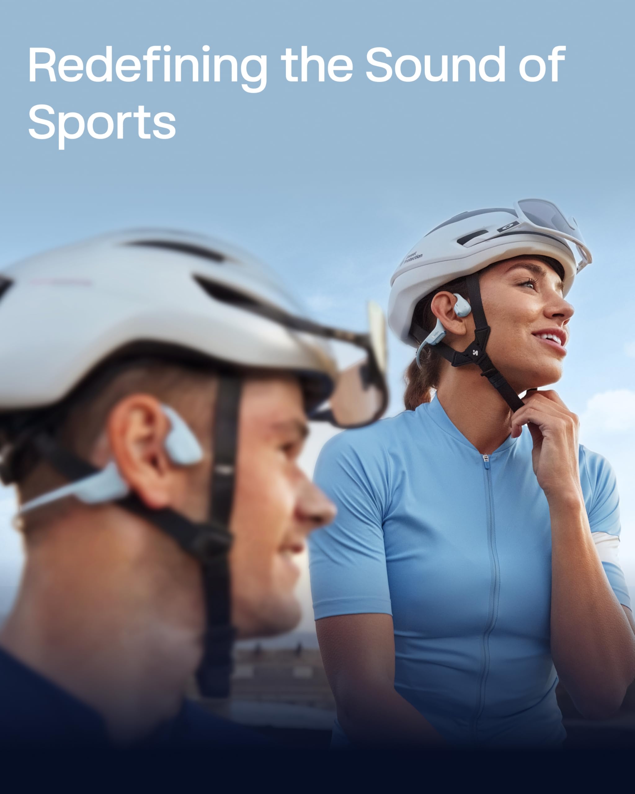 SHOKZ New OpenRun Pro 2-Bone Conduction Headphones,Open-Ear Bluetooth Wireless Sport Earphones for Running,Workouts-Sweat Resistant,Secure Comfortable Fit-Deep Bass,Smart Mic,Reflective Strip detail image 4