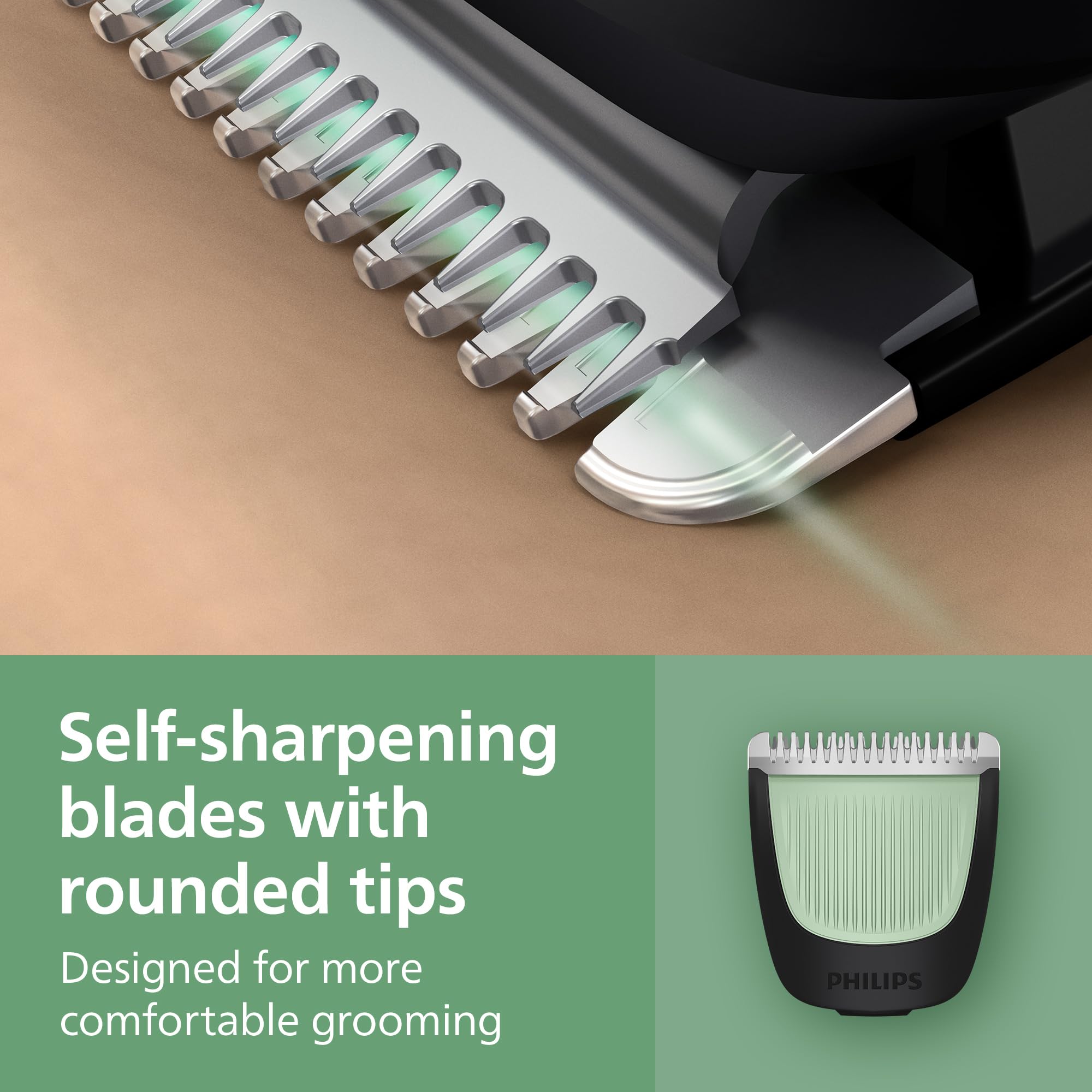 Philips Norelco All-in-One 3000 Series 13-in-1 Trimmer & Beard Styler, Men's Hair Clipper, 9 Length Settings, Self-Sharpening Skin-Friendly Blades, MG3919/50 detail image 5