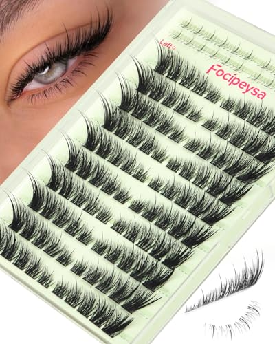 Focipeysa Wispy Spiky Lash Clusters, 10–18mm Individual Foxtail Eyelash Extensions, Thin Soft Waterproof C-Curl detail image 8