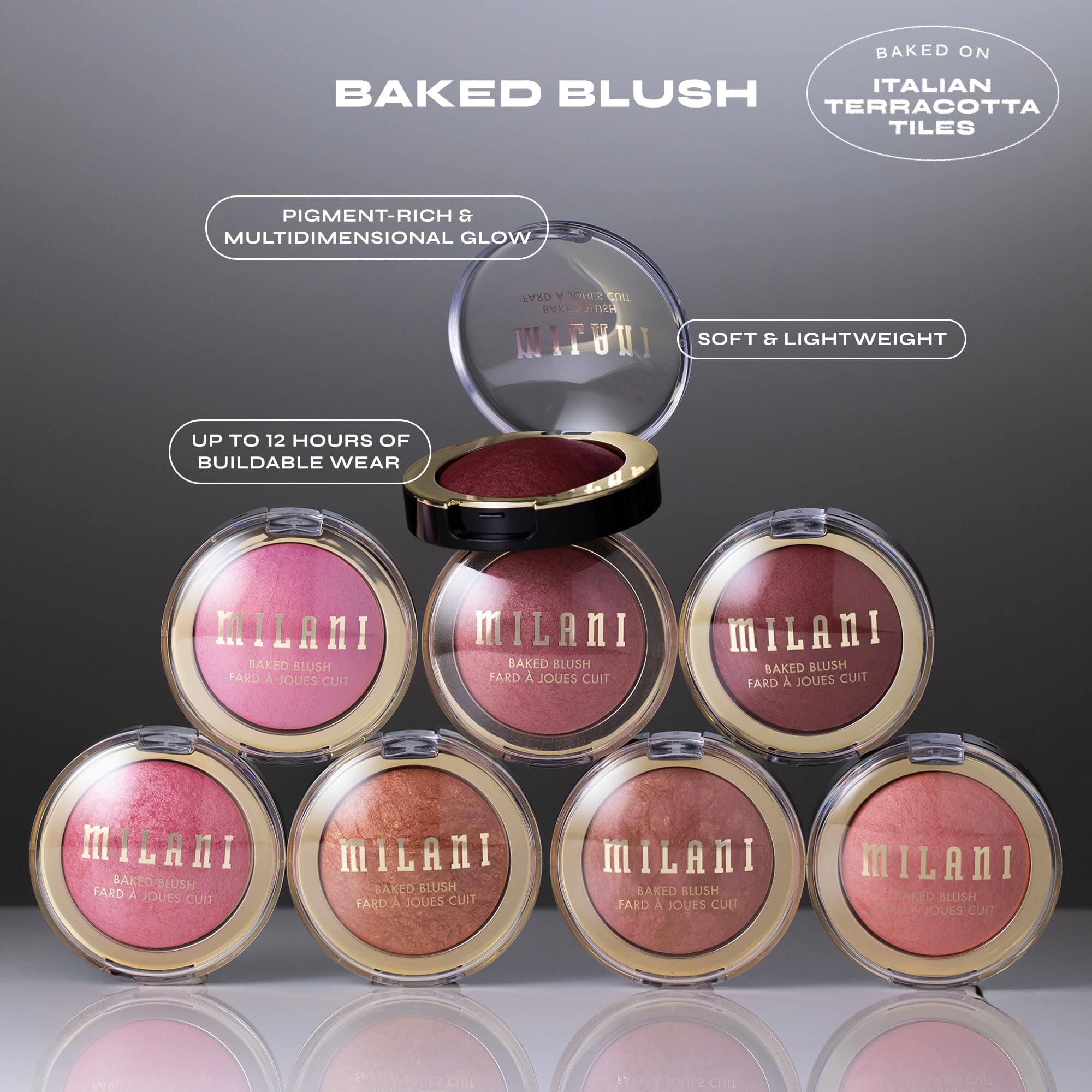 Milani Baked Blush Powder — Luminoso | Radiant, Buildable, Multidimensional Cheek Color Infused With Skin-Loving Ingredients • Made in Italy detail image 8
