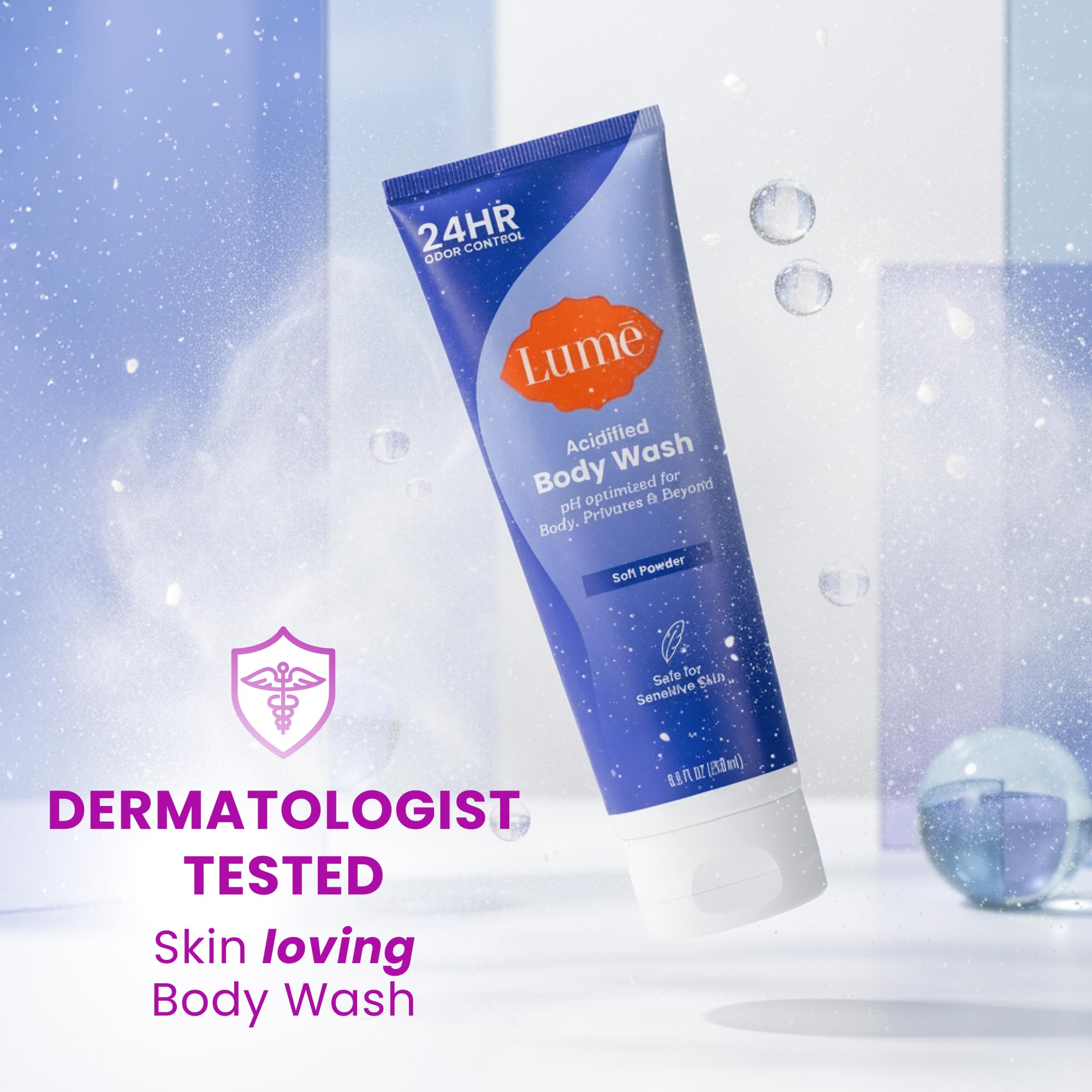 Lume Acidified Body Wash - 8. 5 oz (Soft Powder) detail image 7