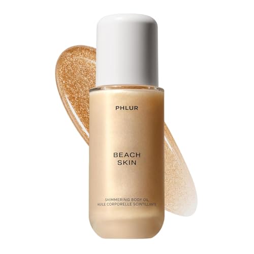 PHLUR Beach Skin Shimmering Body Oil, 4 Fl Oz – Coconut, Vanilla & Sandalwood Scented Body Oil for Women & Men, Hydrating Moisturizing After Shower Oil with Subtle Glow & Skin Musk Finish detail image 9