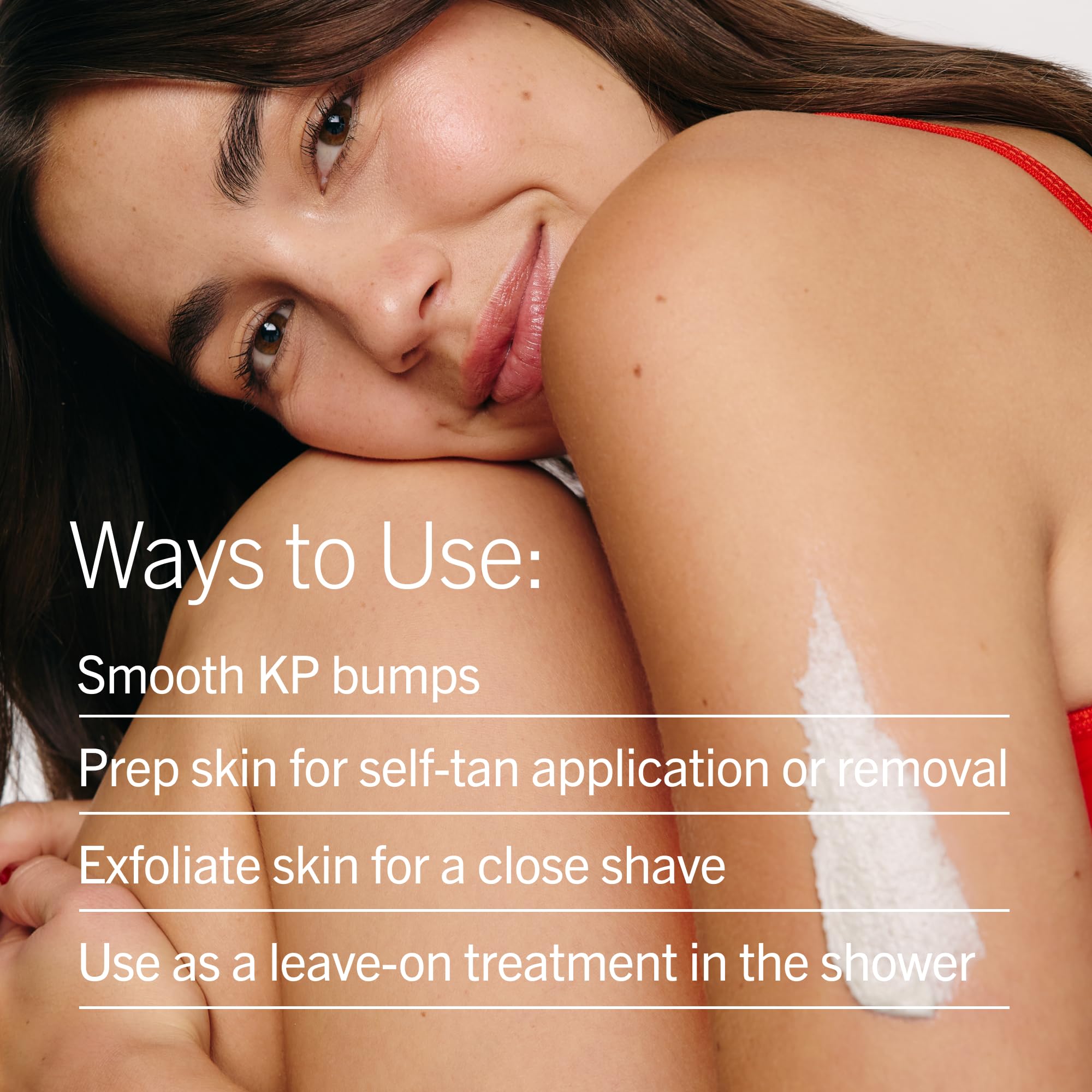 First Aid Beauty KP Bump Eraser Body Scrub with 10% AHA - Dermatologist-Tested Keratosis Pilaris Exfoliator - Support for Rough Bumps, Uneven Skin Texture & Strawberry Skin - Sensitive Skin detail image 7