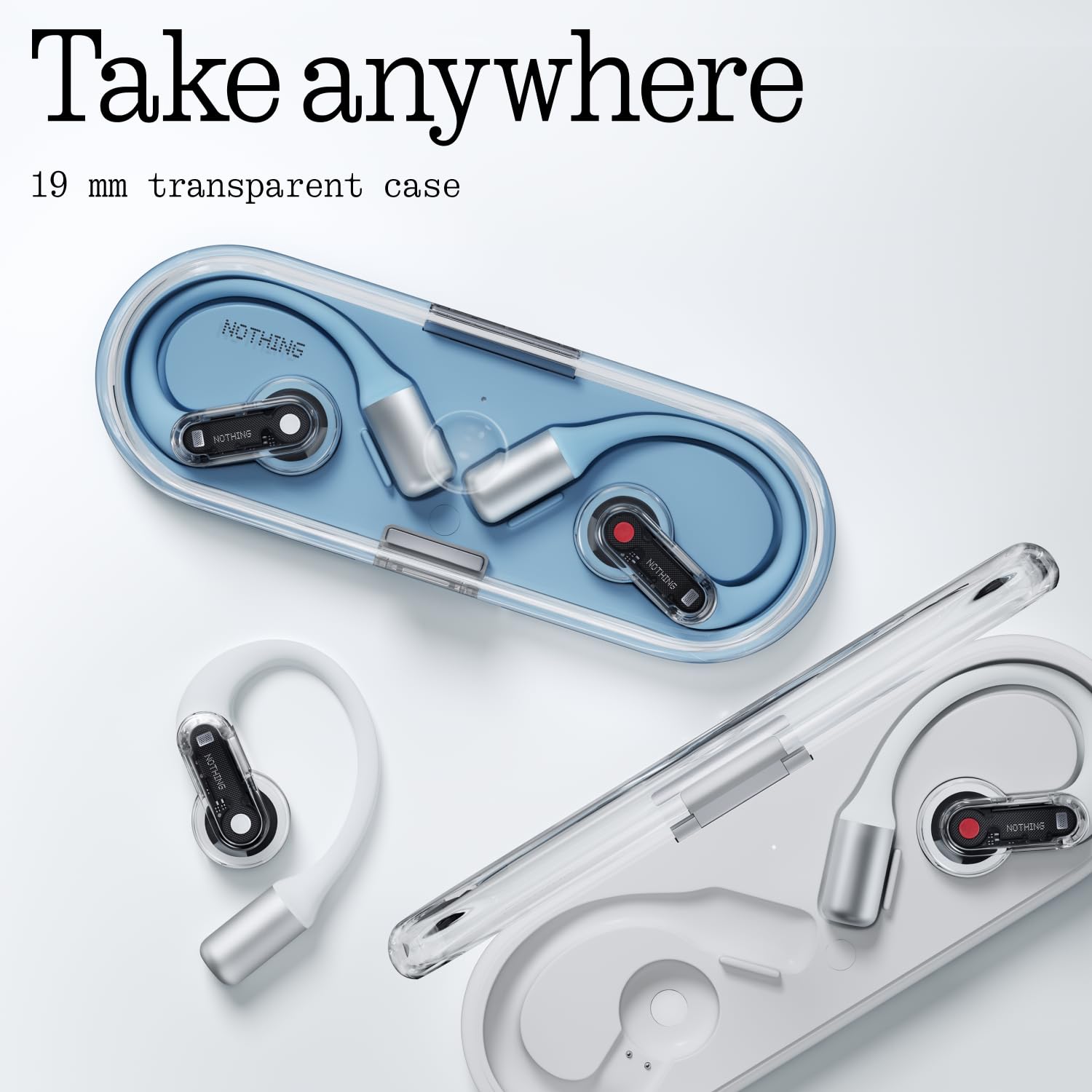 Nothing Ear (Open) Auriculares de oído abierto, Ultra ligeros con ganchos ajustables, Conexión multipunto Bluetooth, Tecnología Clear Voice para llamadas con IA, IP54, carga rápida, compatible con ChatGPT detail image 6