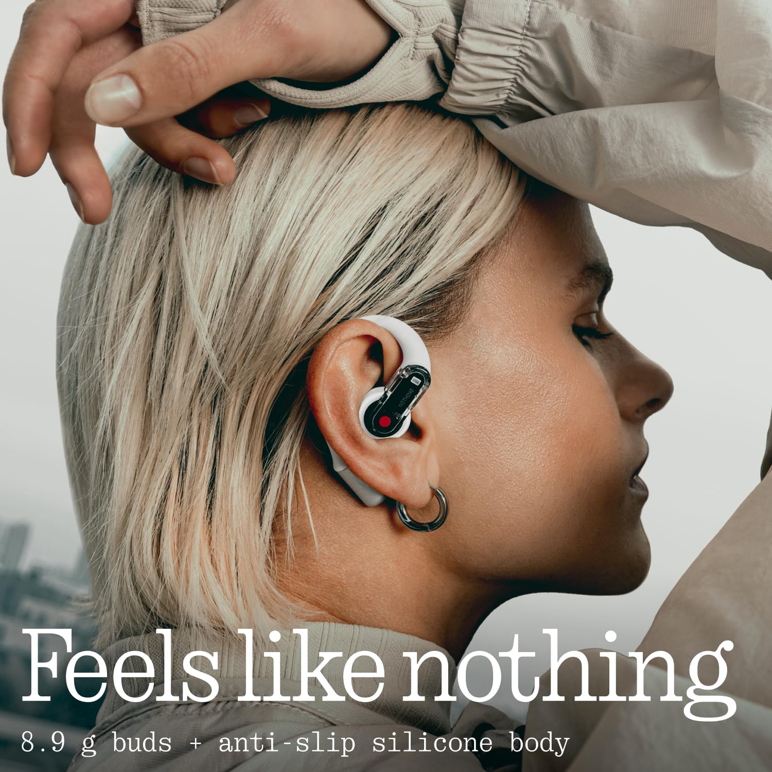 Nothing Ear (Open) Open Ear Headphones, Ultra-Light with Adjustable Earhooks, Multipoint Connection Bluetooth Earbuds, Clear Voice Technology for AI Calls, IP54, Fast Charging, ChatGPT Supported detail image 4