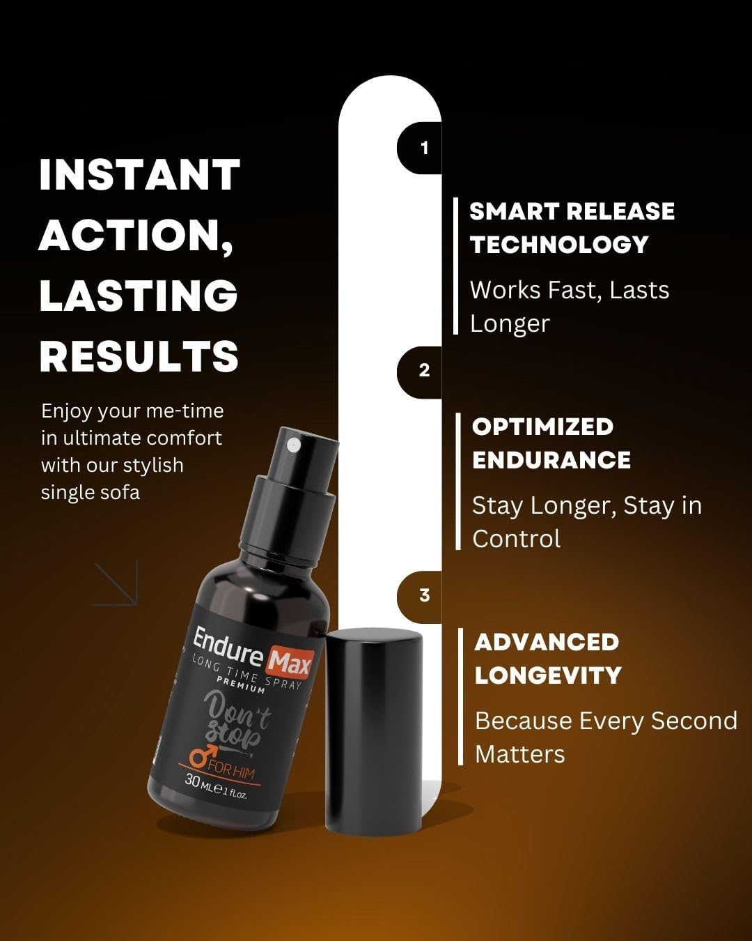 Desensitizing Delay Spray for Men, 30 ml (Approx. 240 Sprays) — Clinically Validated Male Climax Control detail image 3