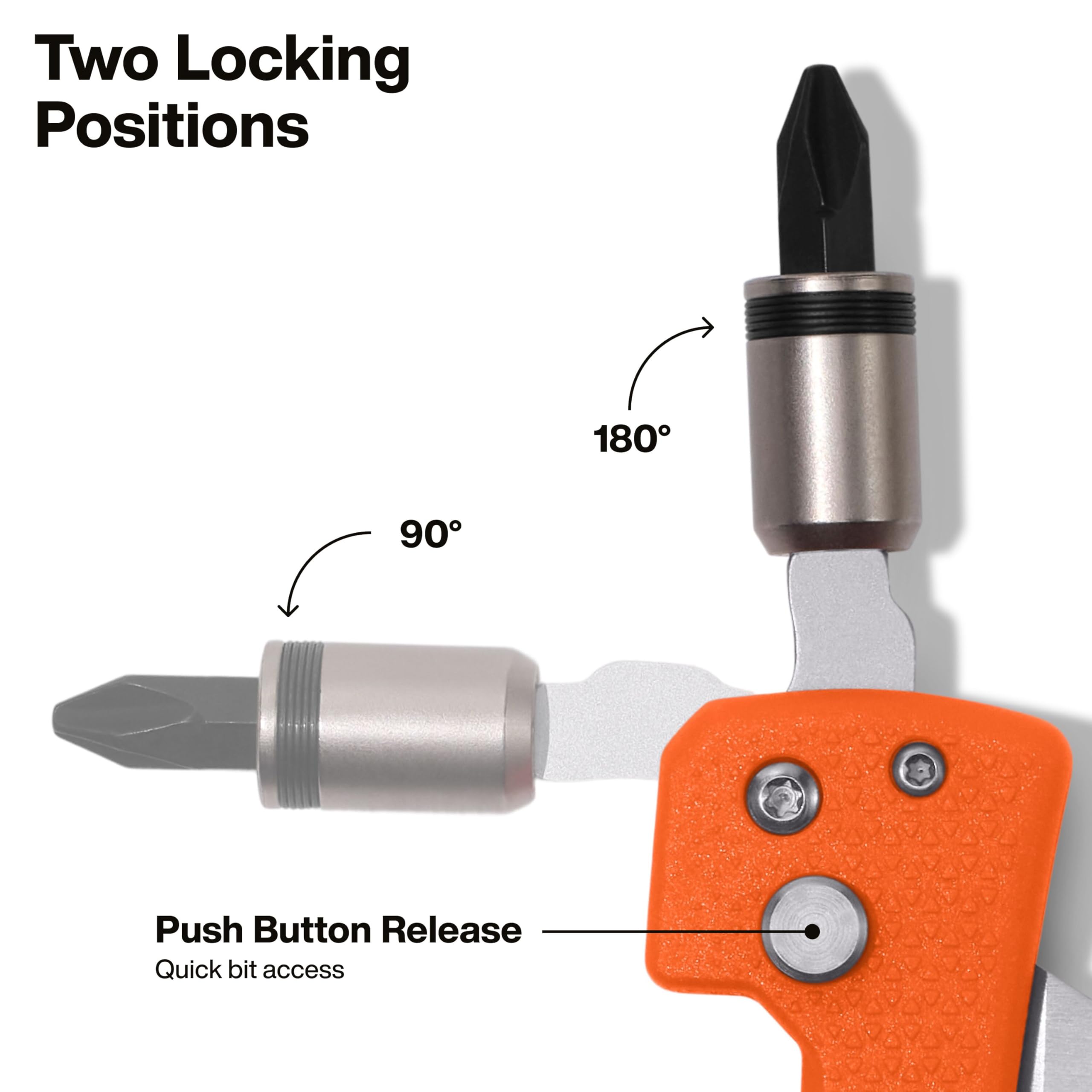 Klein Tools 44056D Electrician's Pocket Knife with Driver, Sheepsfoot Blade, Wire-Stripping Notch, Removable 1/4-Inch Slotted and #2 Phillips Bit, 90 and 180-Degree Driver Locking Positions detail image 4