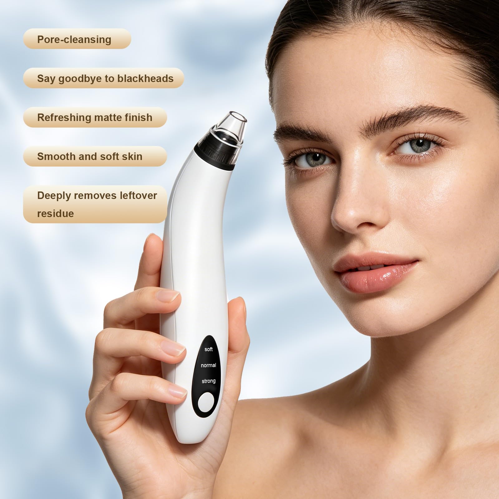 Blackhead Remover Tools,Electric Vacuum Facial Pore Cleaner Tool(White) detail image 8