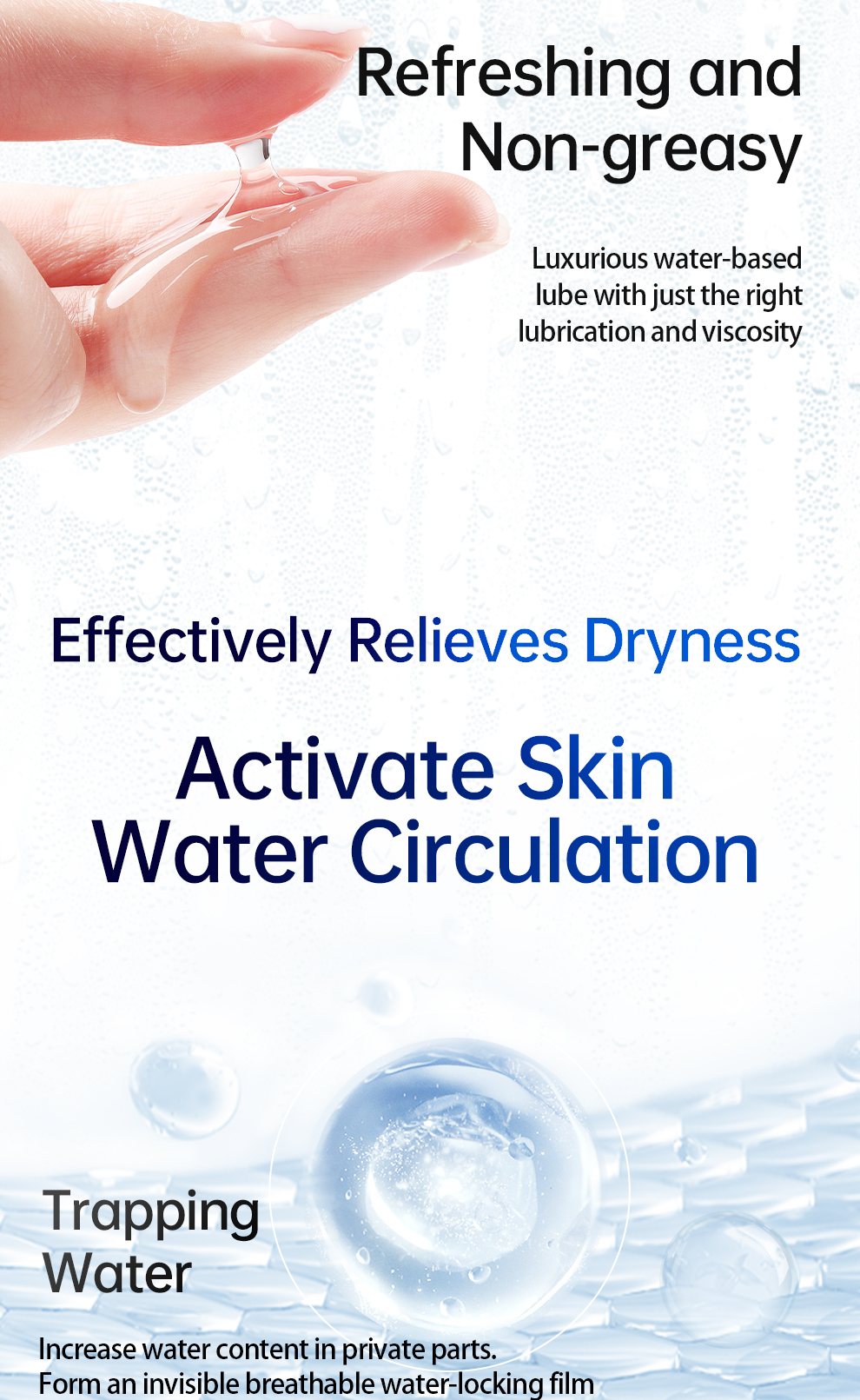 DRYWELL Hyaluronic Acid Lubricant 220ml — Water-Soluble, Long-Lasting Hydration, Non-Greasy, Easy to Clean, Pump Dispenser detail image 8