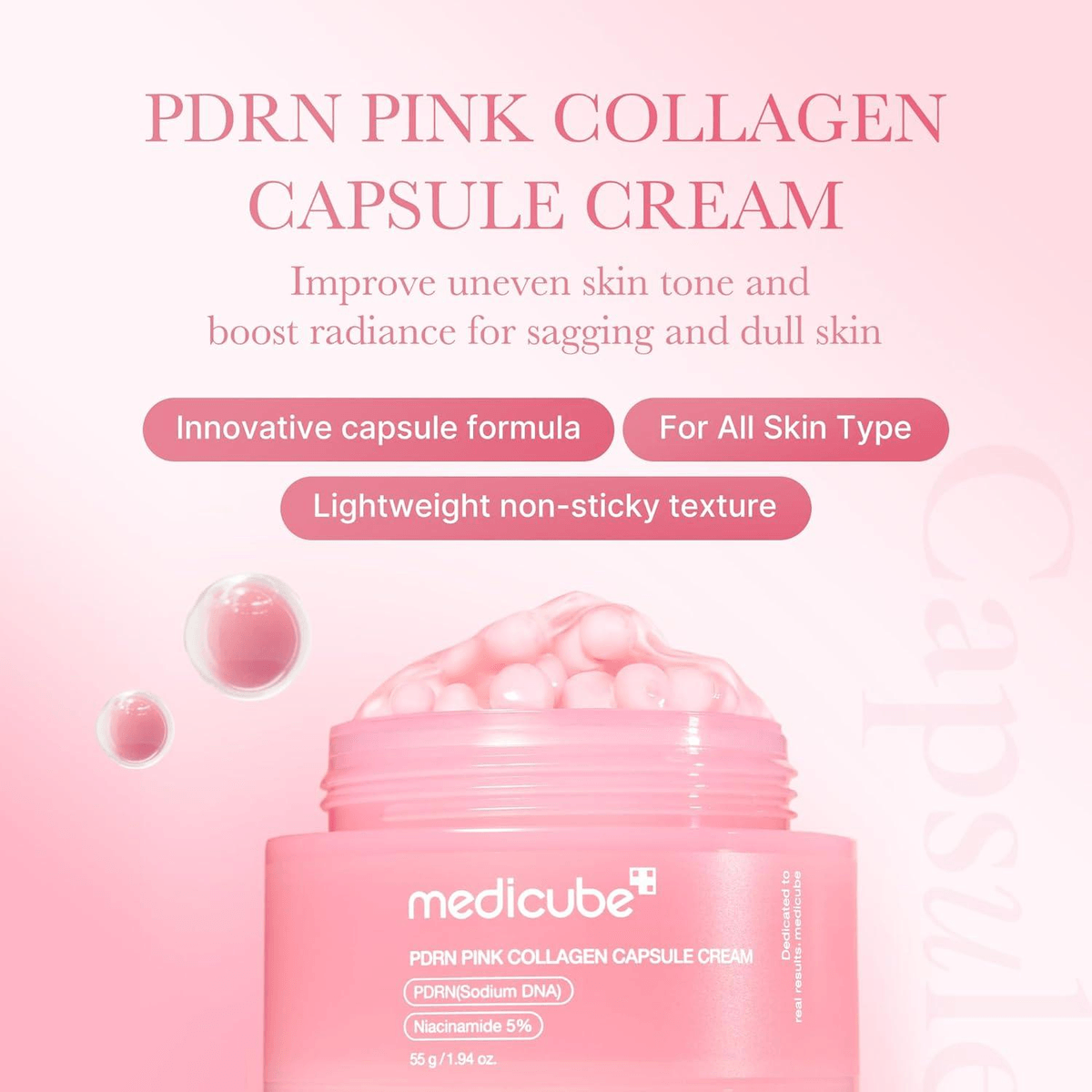 Medicube (Renew) PDRN Pink Collagen Capsule Cream 55g detail image 2