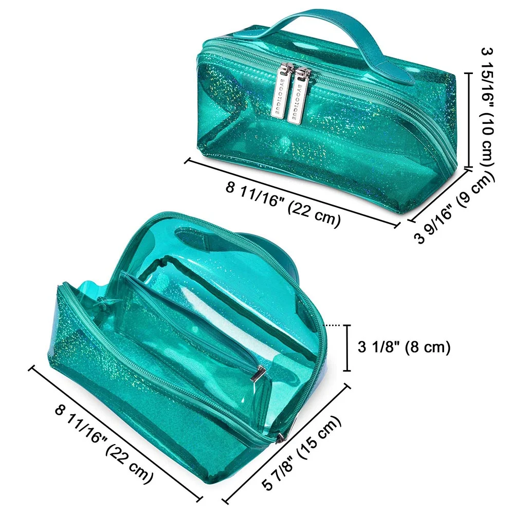 Sequin Travel Makeup Bag (with Compartments) detail image 11