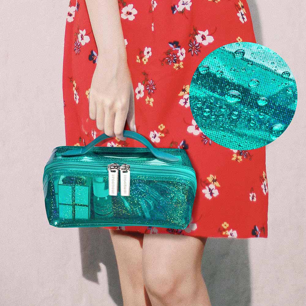 Sequin Travel Makeup Bag (with Compartments) detail image 7