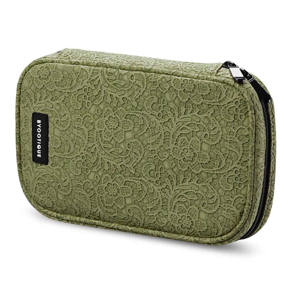 Makeup Brush Belt Pouch Organizer 17 Slots w/ Handle, Rococo Yellow detail image 1