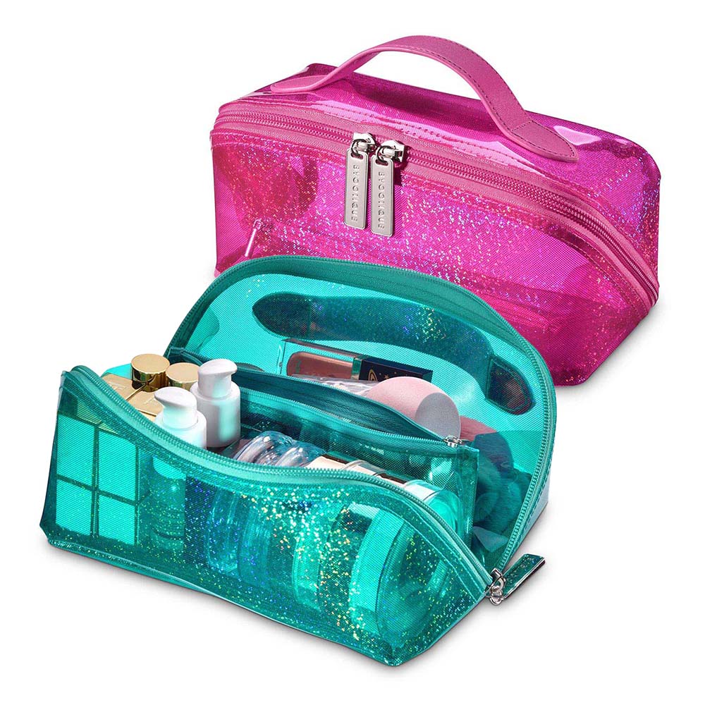 Sequin Travel Makeup Bag (with Compartments) detail image 3