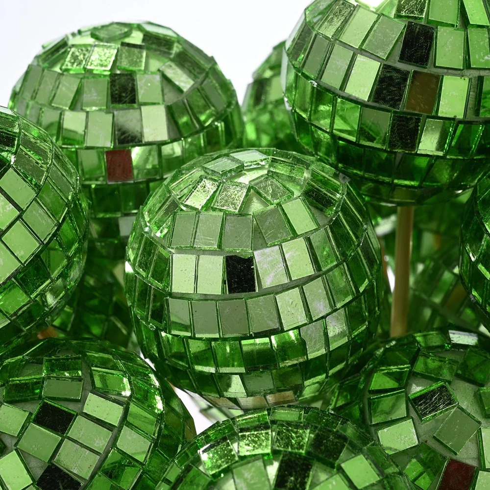 20x Small Mirror Disco Balls Party Decoration, Red detail image 8