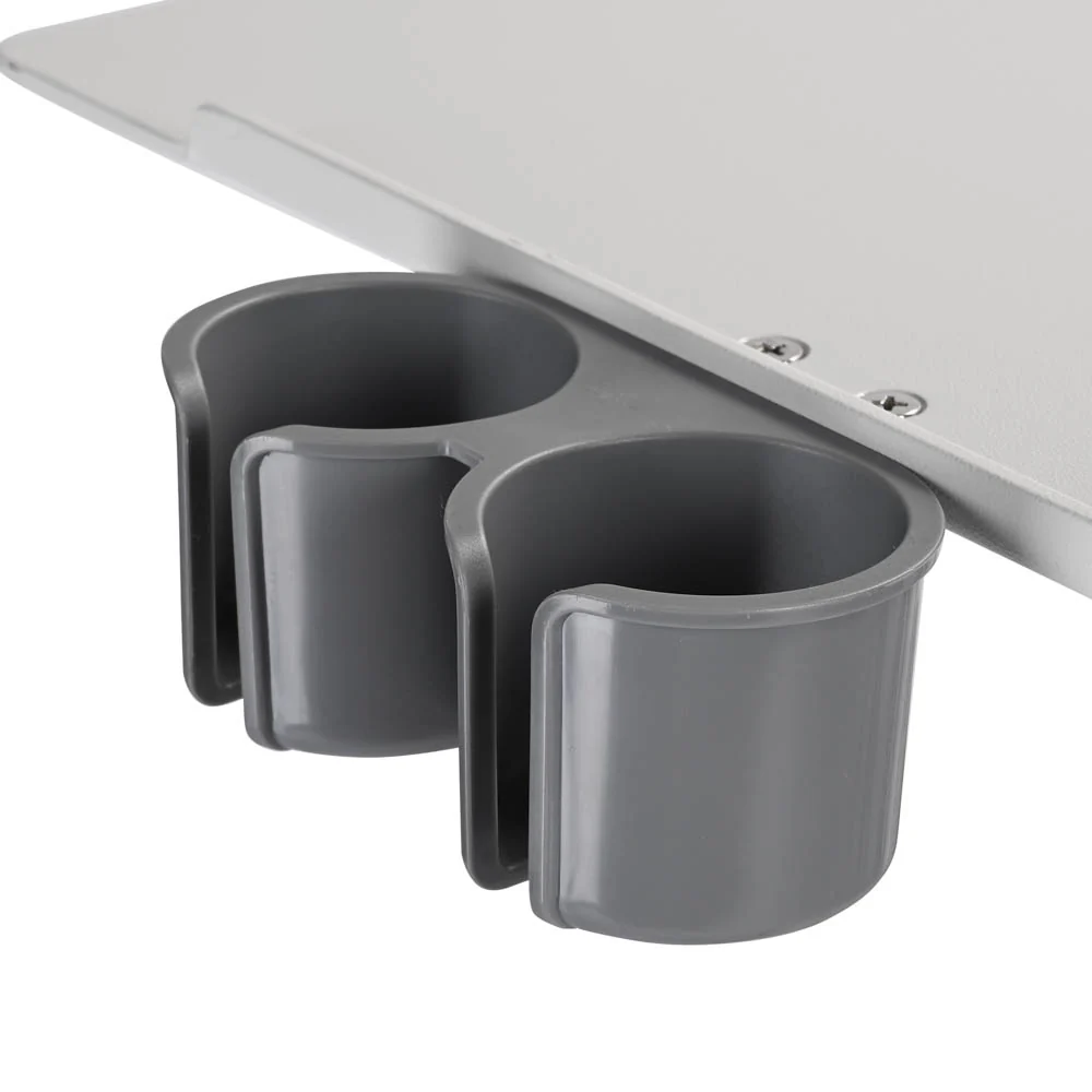 Rolling Laptop Cart with Power Outlet, Black detail image 5