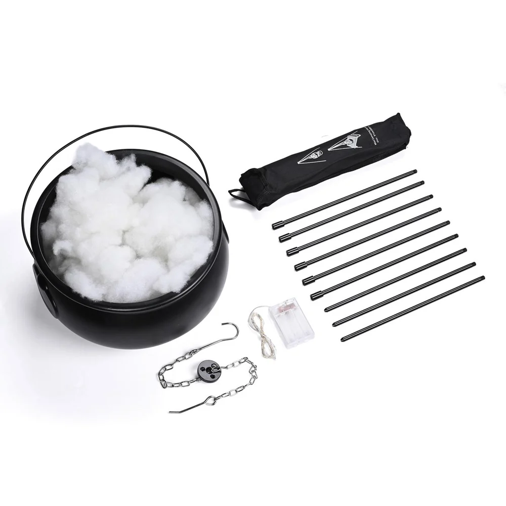 Halloween Witch Cauldron with 31-inch Tripod and Built-in Light detail image 4