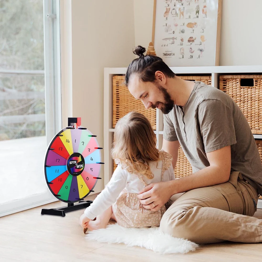 18-inch Desktop Prize Wheel with Reusable Dry-Erase Surface — Dark Rainbow detail image 9