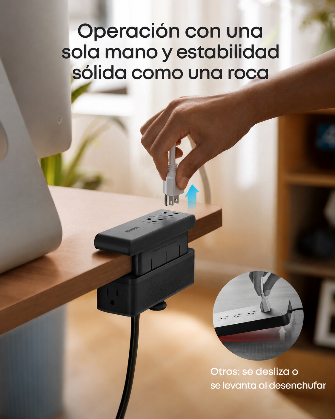 Anker Nano 10 en 1 Regleta de Alimentación con Abrazadera 70W, Carga de Escritorio, Regleta de Sobremesa 70W 10 en 1 para iPhone, iPad, MacBook, Samsung Galaxy, Viaje/Oficina detail image 5