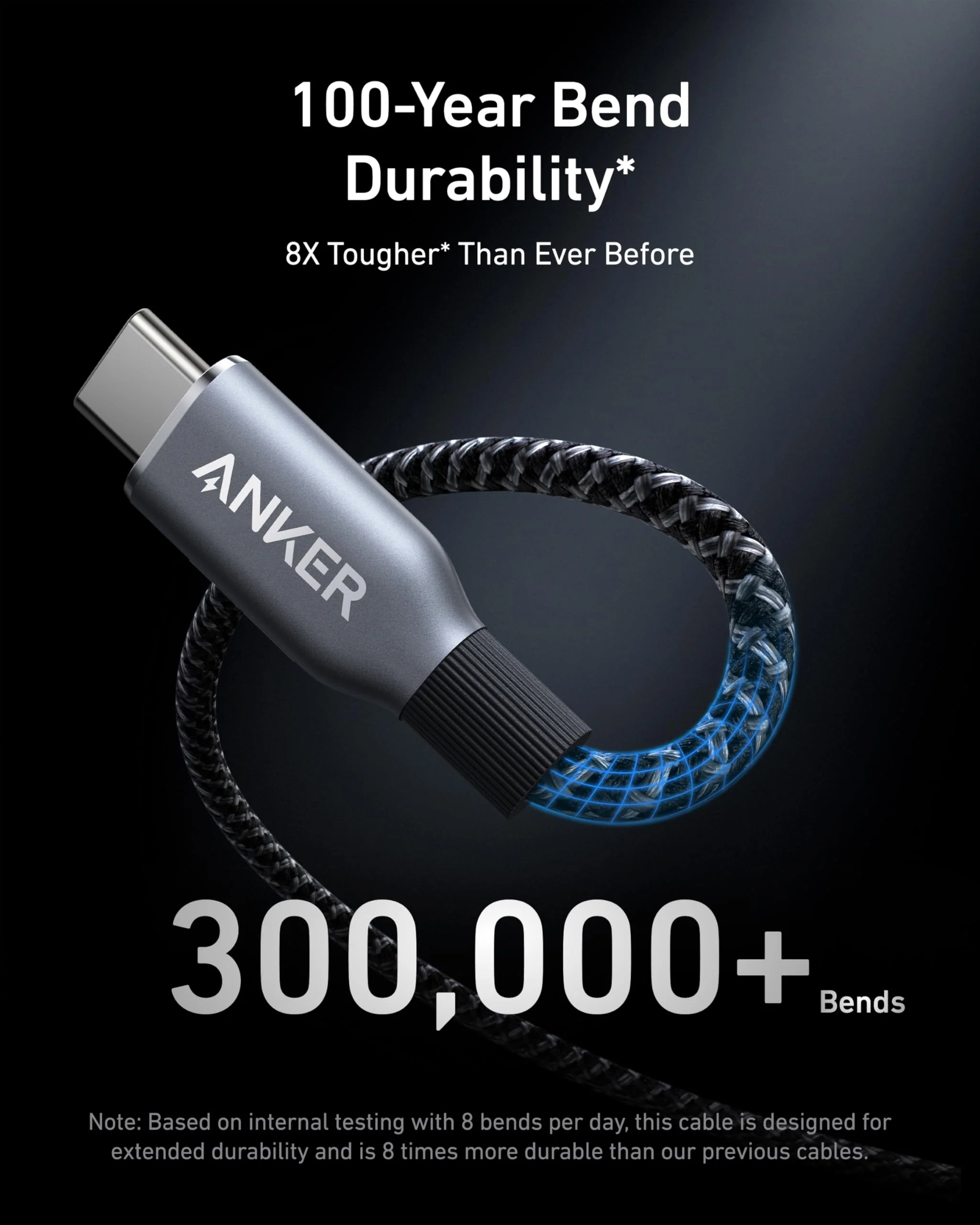 Anker Prime USB-C to USB-C Cable (240W, Recycled Braided) detail image 3