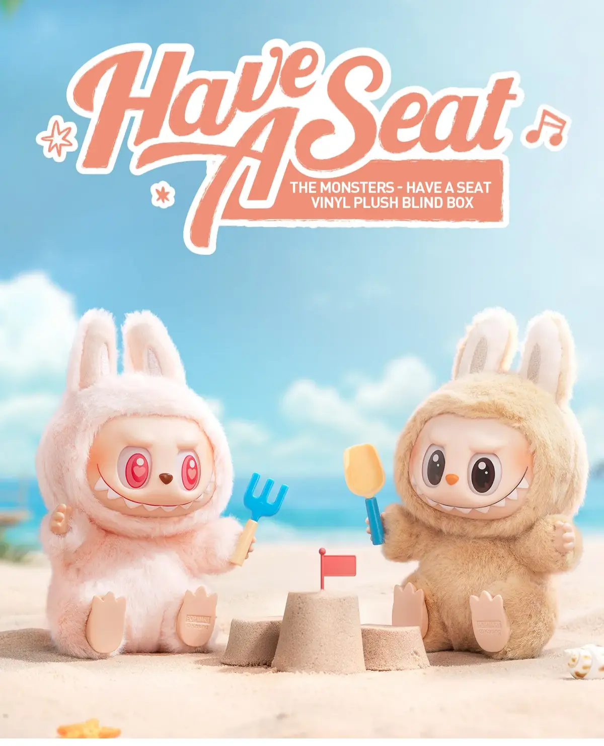 POP MART THE MONSTERS Labubu "Have A Seat" Vinyl Plush Blind Box 17cm Single Box detail image 1