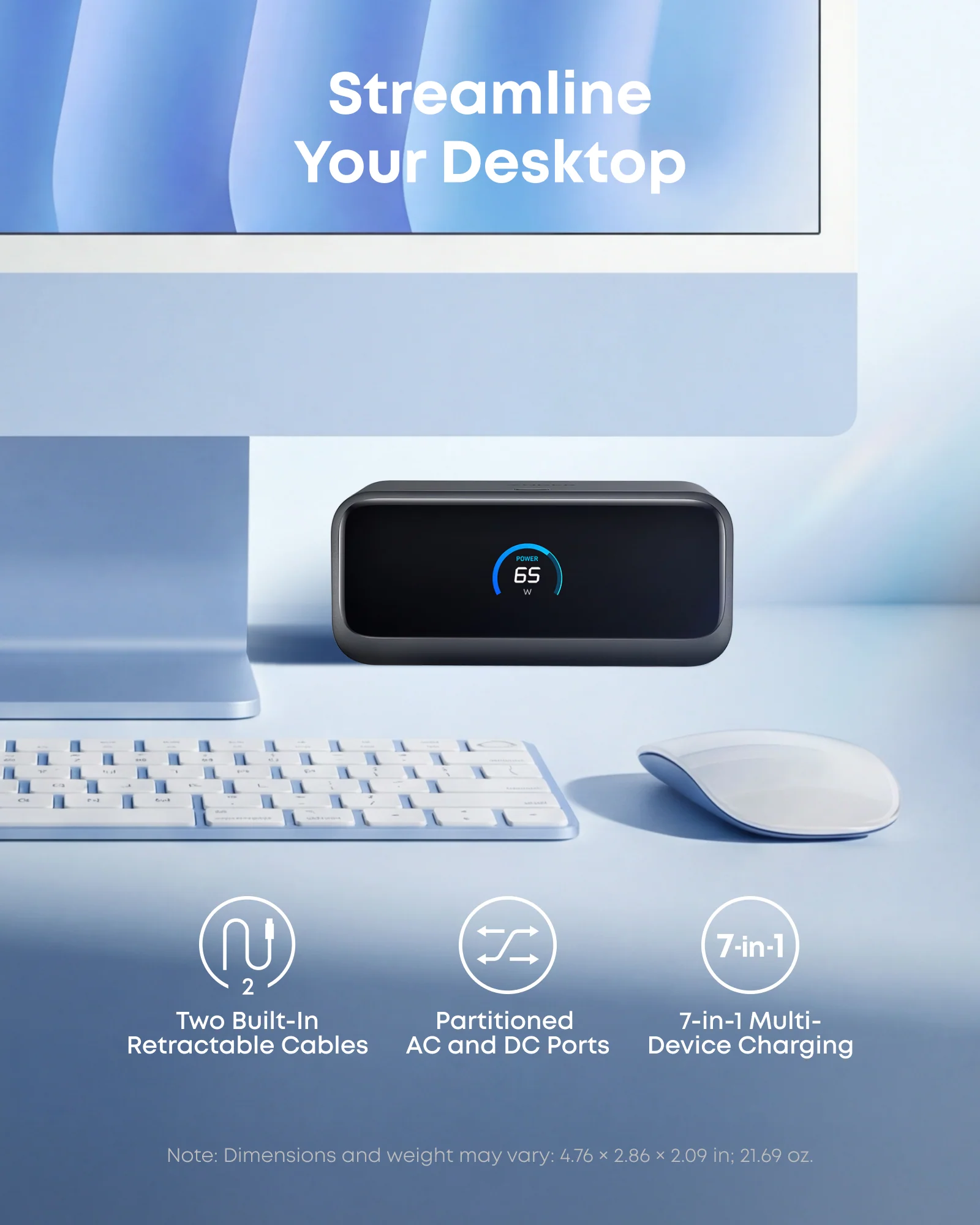 Anker Nano Desktop Charging Station (7-in-1, 100W) detail image 3