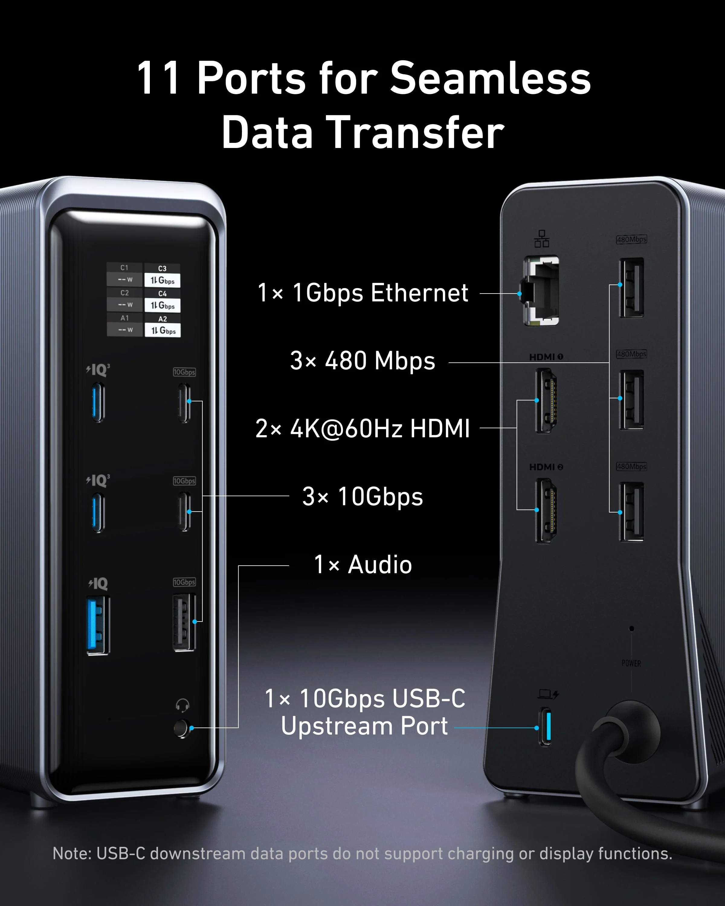 Anker Prime estación de carga de escritorio (14 en 1, doble pantalla, 160W) detail image 5