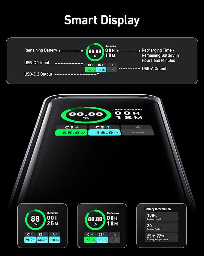 Anker Prime Portable Power Bank (20,000mAh, 200W) detail image 6