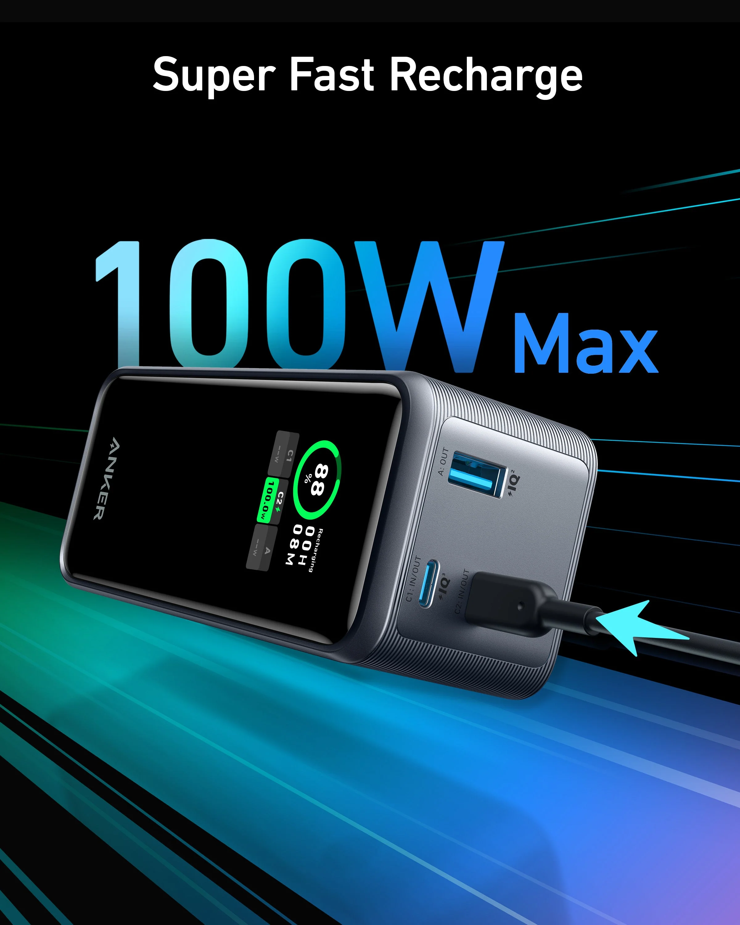 Anker Prime Portable Power Bank (20,000mAh, 200W) detail image 4