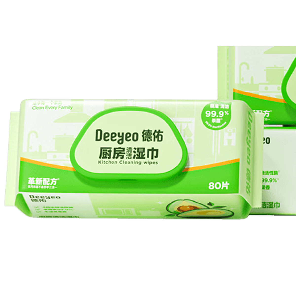 Deyou Kitchen Wet Wipes, 80 Sheets/Pack detail image 5