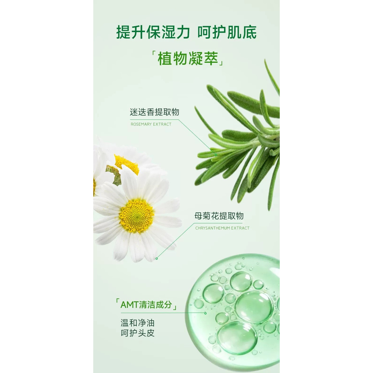 Hirun Mild Cleansing Shampoo (Green Meadow Fragrance) 600ml detail image 3