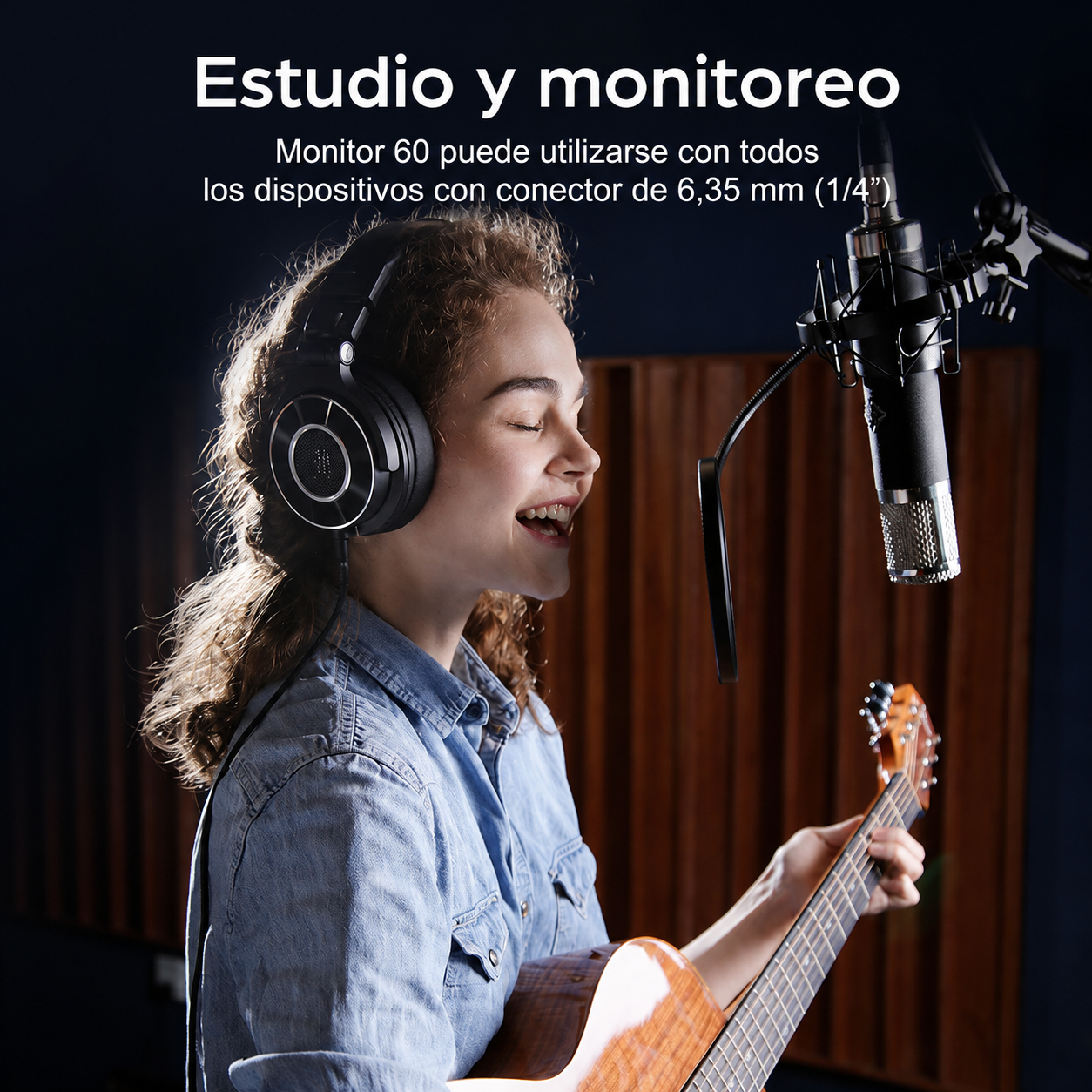 OneOdio Monitor 60 | Auriculares de monitorización profesionales cableados Hi-Res 38Ω, drivers de neodimio de 50 mm, respuesta 20Hz-40kHz — aptos para estudio, mezcla, DJ y audición exigente detail image 6