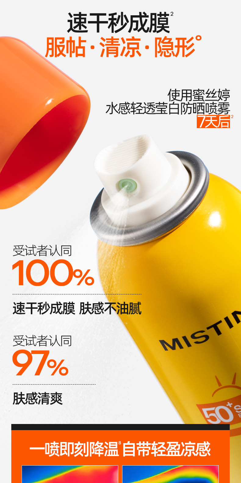 Mistine Aqua Base Clear And Whitening Sunscreen Spray, Brightens And Evens Skin Tone, Waterproof, SPF50+ PA++++, 80ml detail image 12