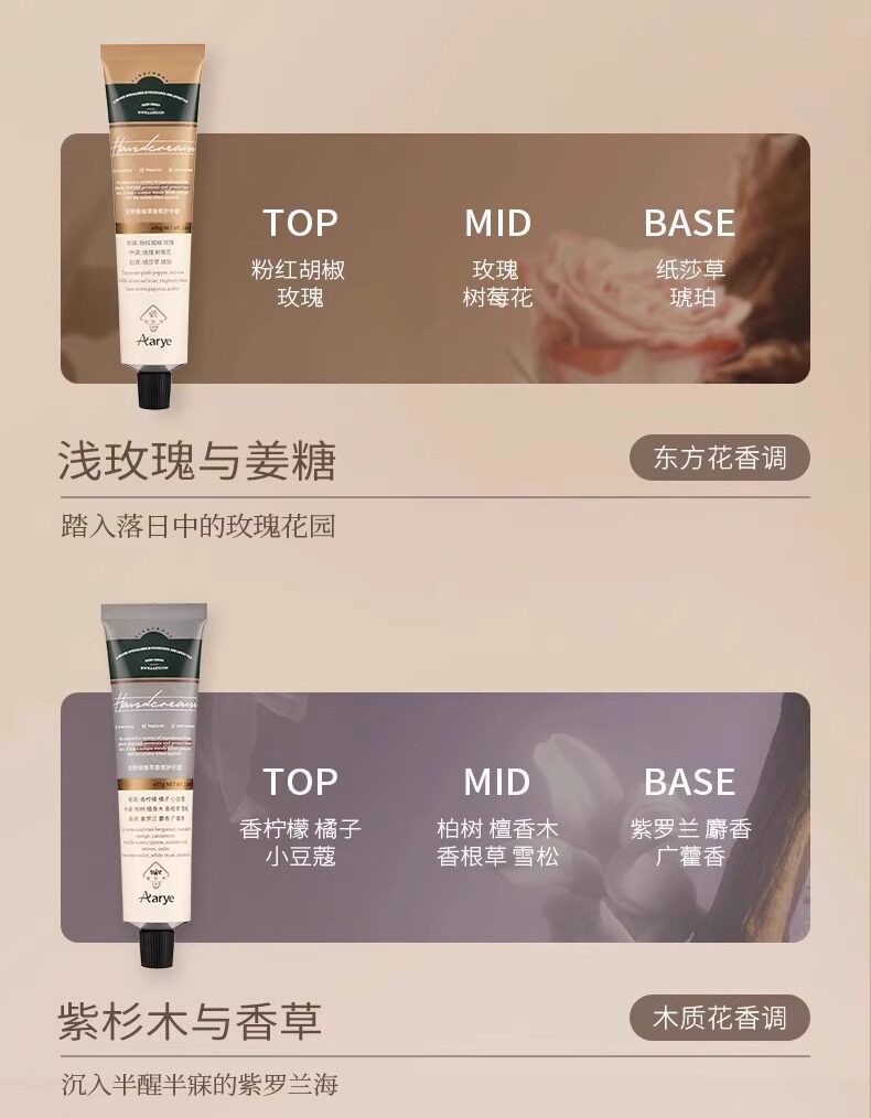 Aarye Botanical Nourishing Hand Cream Whitens, Nourishes, Long-Lasting Moisture & Fragrance, 75g detail image 16