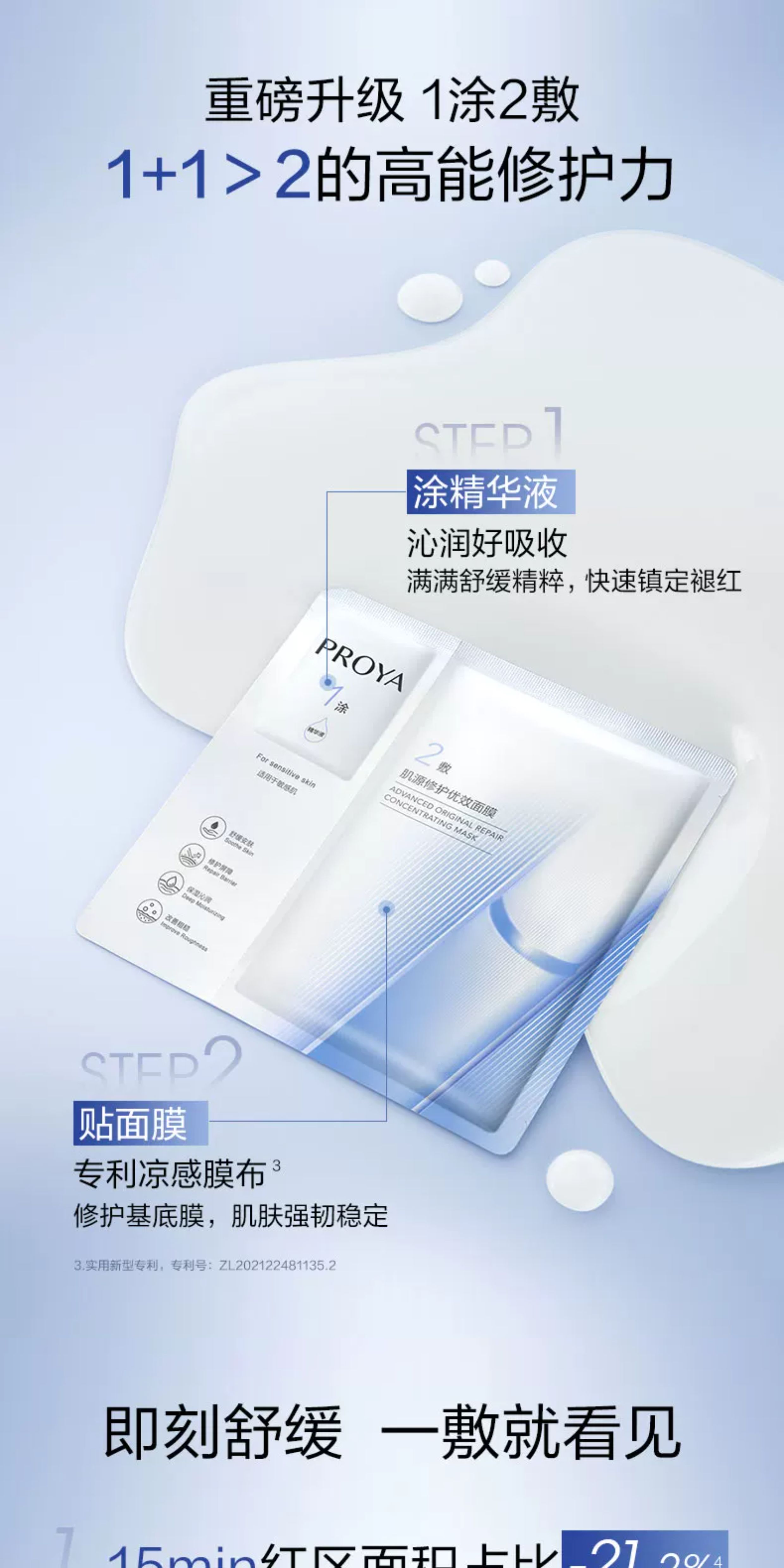 PROYA Advanced Repair Concentrating Mask, After-Sun Repair, Soothing & Hydrating, Relieves Dryness, 5pcs/box detail image 6