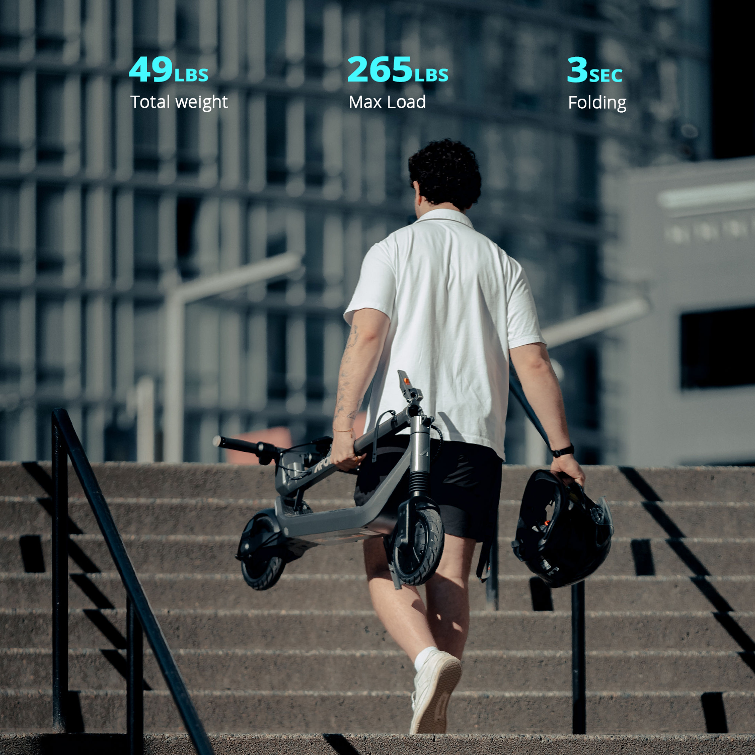 Apollo Go Adult Electric Scooter: Dual 350W Motors, Up to 28 mph, 30+ Mile Range, Airflow Suspension, Self-Healing Tires, 360° Panoramic Lighting detail image 12