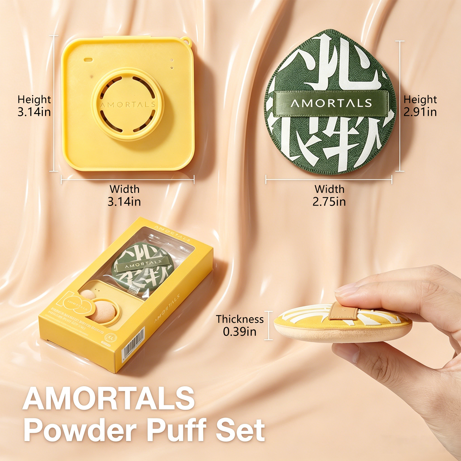 Esponjas de maquillaje en forma de gota 2 unidades con estuche, esponja para base líquida Rubycell, aplicador para un acabado impecable detail image 6