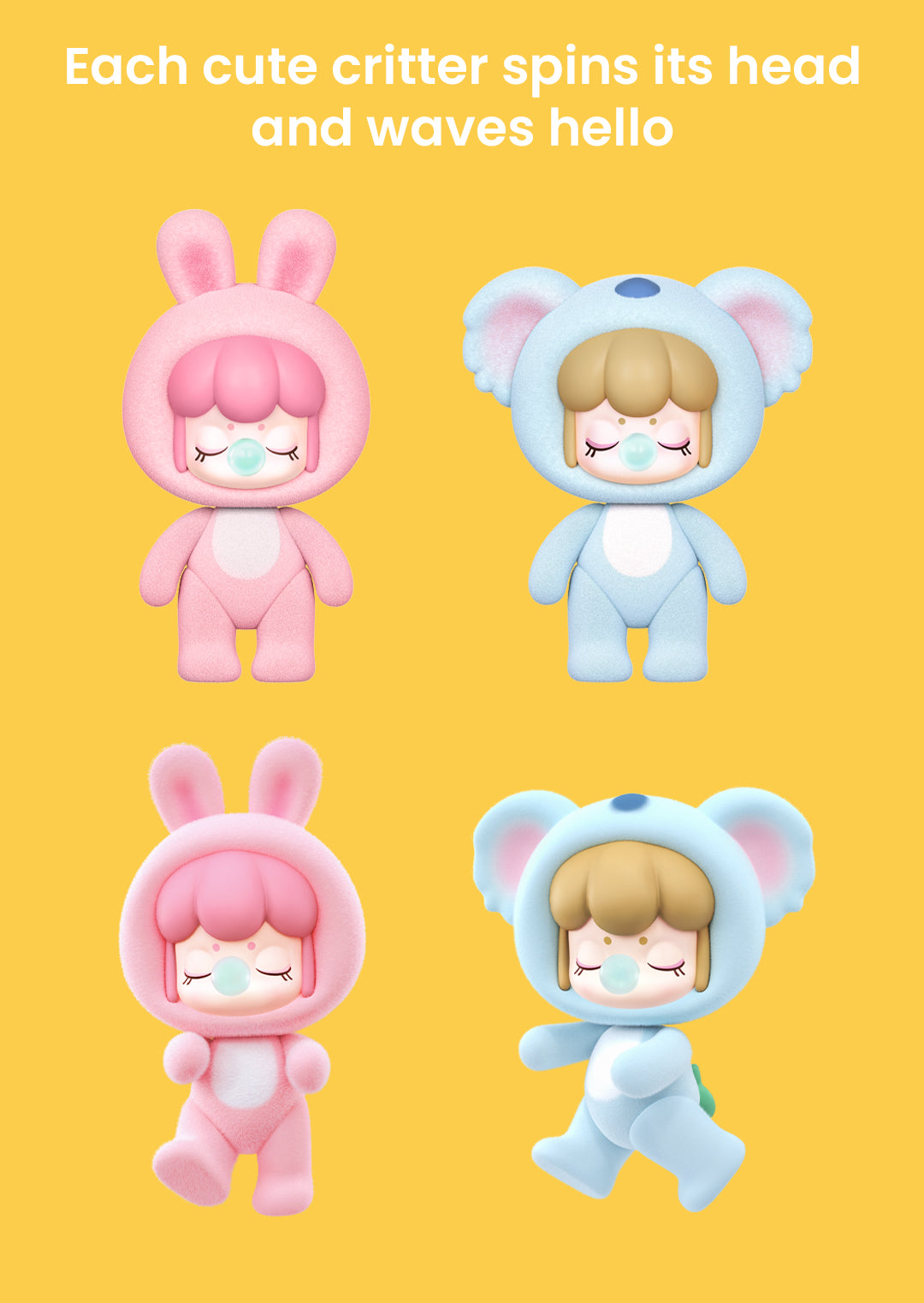 Rolife BabyNanci Fluffy Party Plush Blind Box Figure – 1 Random Piece, Cute Animal-Themed Collectible (6 Regular + Hidden) detail image 3