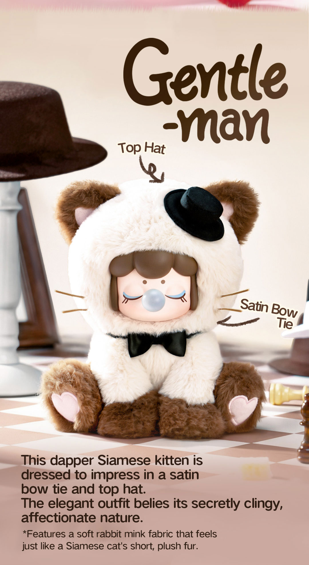 Rolife Nanci Tea Time Kitties Surprise Blind Box Plush — 1 Random Piece; Cute Cat-Themed Collectible Dolls (6 Regular + Hidden), Soft Plush, Perfect Gift for Nanci Fans, Cat Lovers, and Blind Box Collectors detail image 2