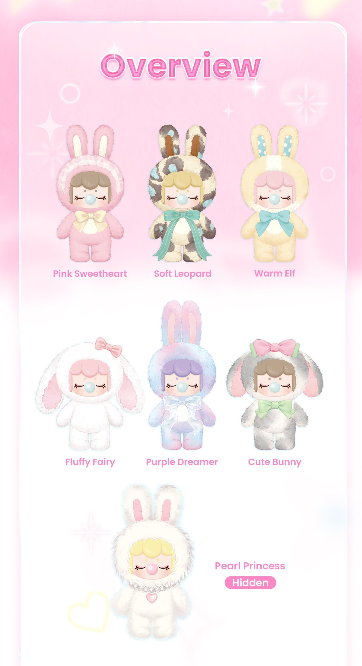Rolife Nanci Shining Bunny Surprise Blind Box Plush — 1 Random Variant, Cute Fantasy Rabbit Collectible (6 Regular + Pearl Princess Hidden), ~26cm Soft Plush detail image 2